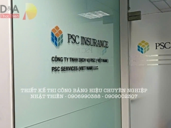 Bảng logo công ty mica